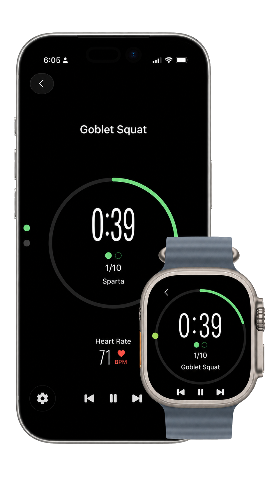 Life Timers interval screen